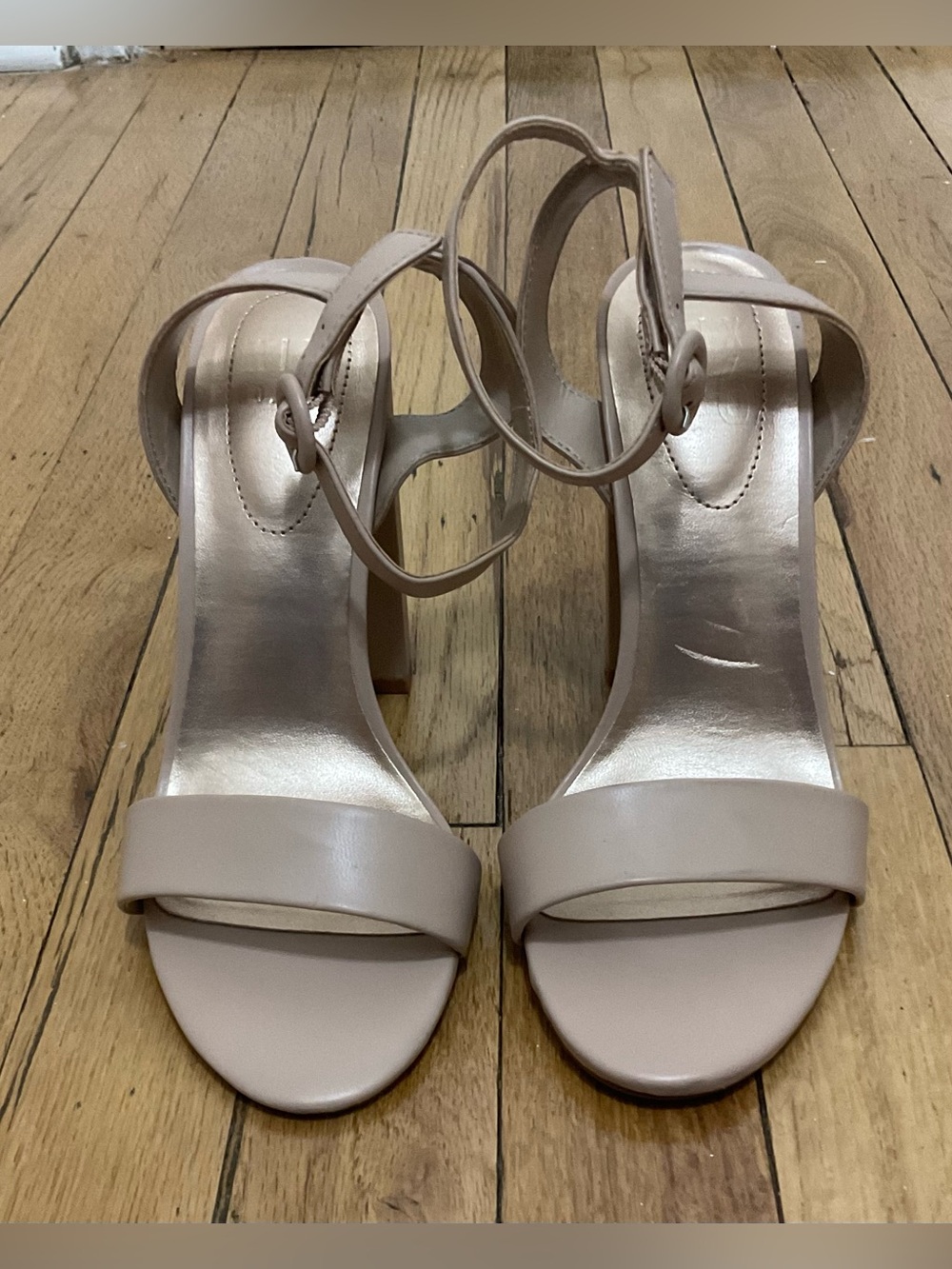 Mix No. 6 Nude Strappy Heels. Size 7.